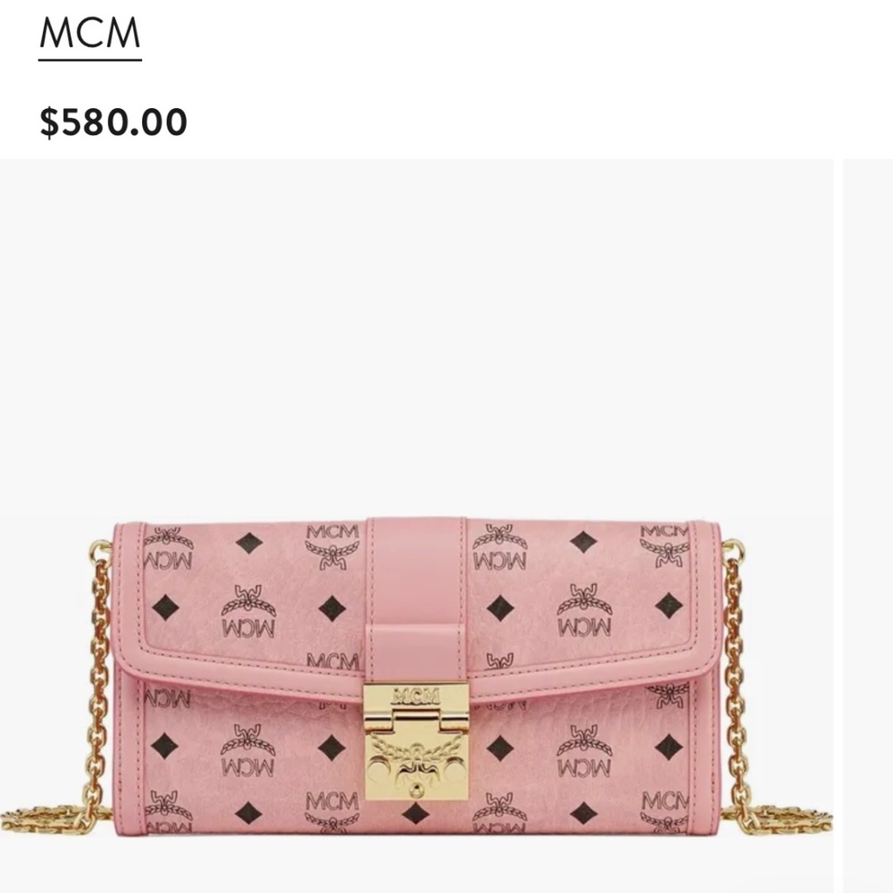 Tracy Chain Wallet in Visetos MCM {NEW}